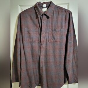 Mens Flannel Plaid Button-Up Shirt. Mutual Weave. Size XL.